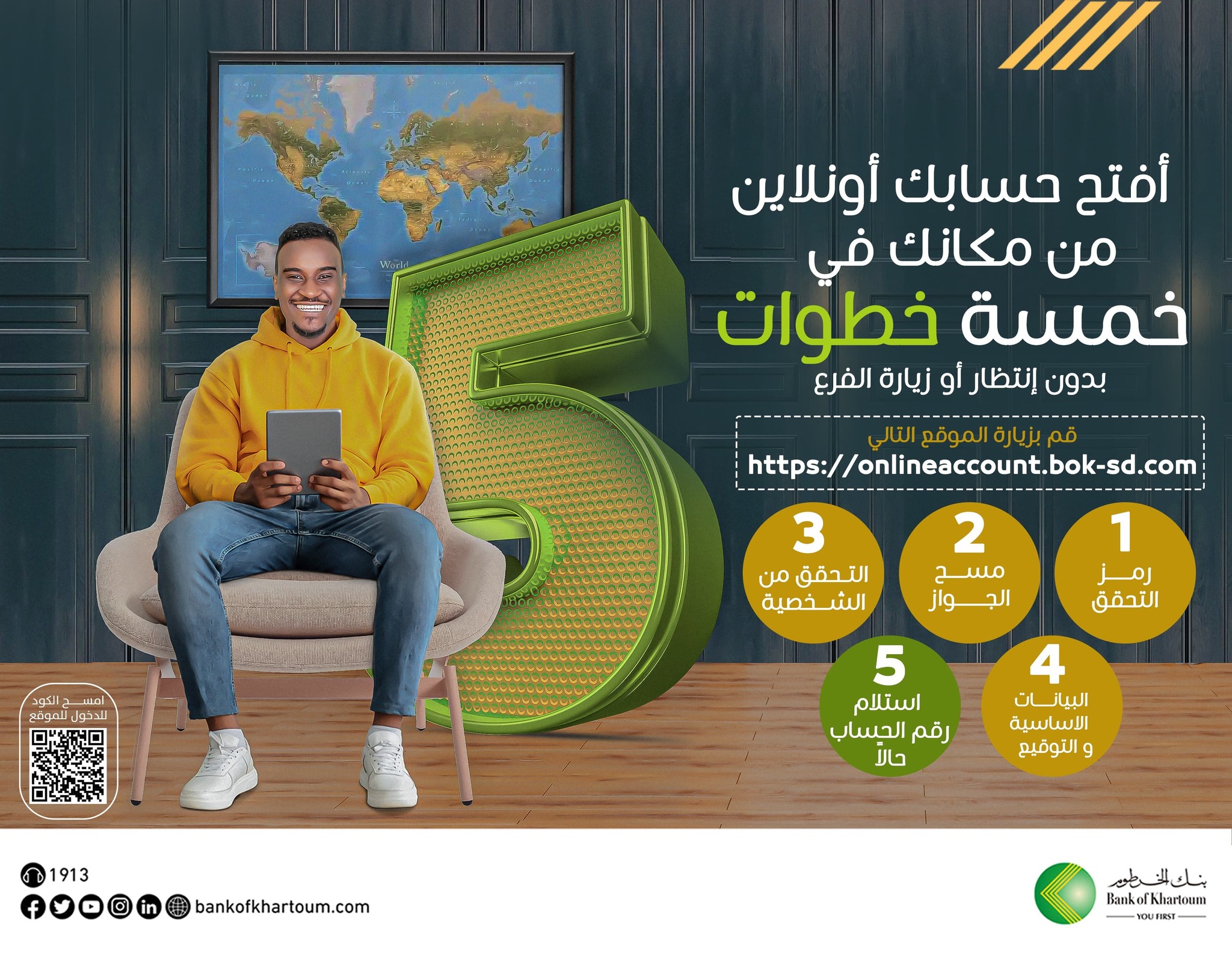 خطوات فتح الحساب اون لاين